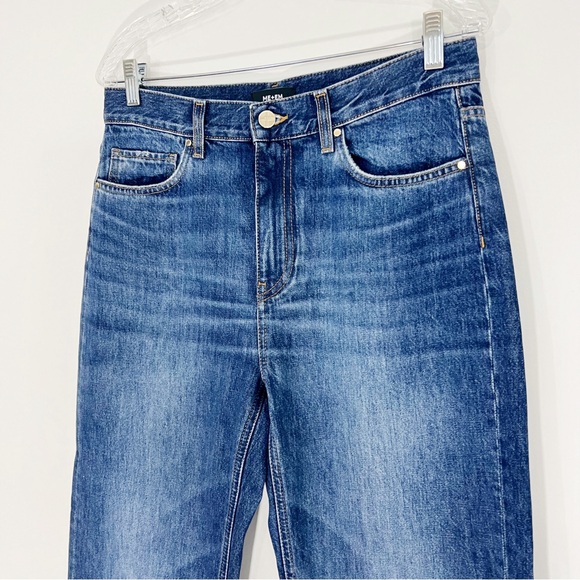 Me + Em Raw Hem Straight Leg Organic Cotton Jeans Size 28 Medium Blue - Picture 3 of 10